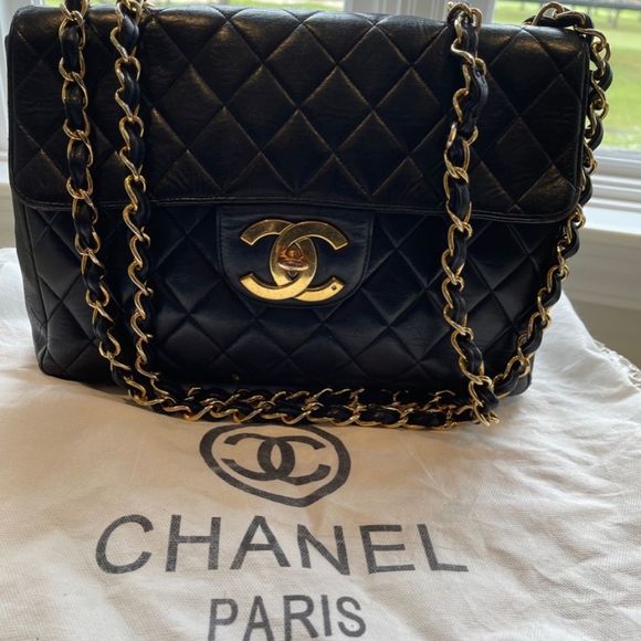 CHANEL vintage jumbo shoulder bag - Picture 5 of 8